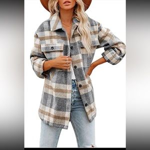 TicTok Viral Oversized Plaid Shacket